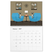 Moderne siamesische Katzen des Mittelalters Kalender (Feb 2027)
