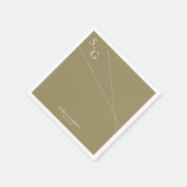 Moderne sich kreuzende Linien Hochzeit Serviette (Ecke)