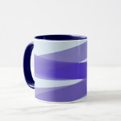 Moderne, sich überschneidende Lila Streifen Tasse (Vorderseite Links)