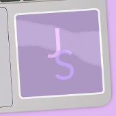 Moderne, sich überschneidende Mit Monogramm Initia Aufkleber