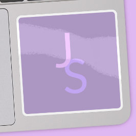 Moderne, sich überschneidende Mit Monogramm Initia Aufkleber