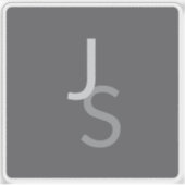 Moderne, sich überschneidende Mit Monogramm Initia Aufkleber (Vorderseite)