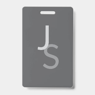 Moderne, sich überschneidende Mit Monogramm Initia Ausweis