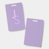 Moderne, sich überschneidende Mit Monogramm Initia Ausweis (Vorder- & Rückseite)