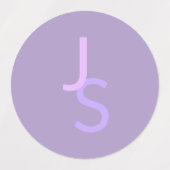 Moderne, sich überschneidende Mit Monogramm Initia Etiketten (Design 1)