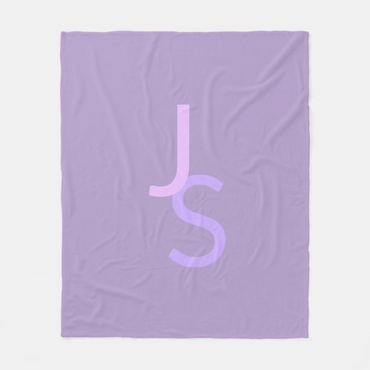 Moderne, sich überschneidende Mit Monogramm Initia Fleecedecke (Vorderseite)