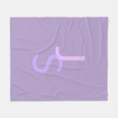 Moderne, sich überschneidende Mit Monogramm Initia Fleecedecke (Vorderseite (Horizontal))