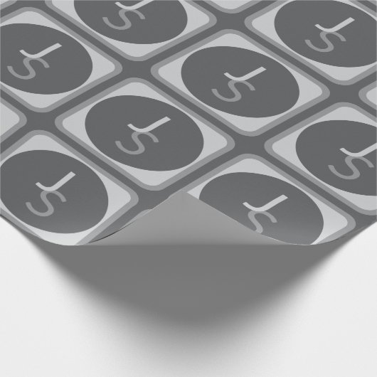 Moderne, sich überschneidende Mit Monogramm Initia Geschenkpapier (Ecke)