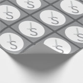 Moderne, sich überschneidende Mit Monogramm Initia Geschenkpapier (Ecke)