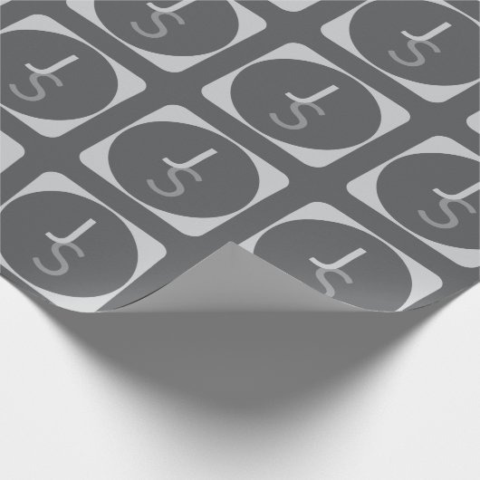 Moderne, sich überschneidende Mit Monogramm Initia Geschenkpapier (Ecke)