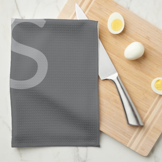 Moderne, sich überschneidende Mit Monogramm Initia Geschirrtuch (Viertel Falte)