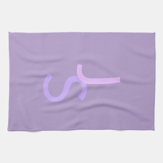 Moderne, sich überschneidende Mit Monogramm Initia Geschirrtuch (Horizontal)