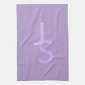 Moderne, sich überschneidende Mit Monogramm Initia Geschirrtuch (Vertikal)