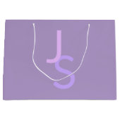 Moderne, sich überschneidende Mit Monogramm Initia Große Geschenktüte (Vorderseite)