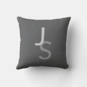 Moderne, sich überschneidende Mit Monogramm Initia Kissen (Rückseite)