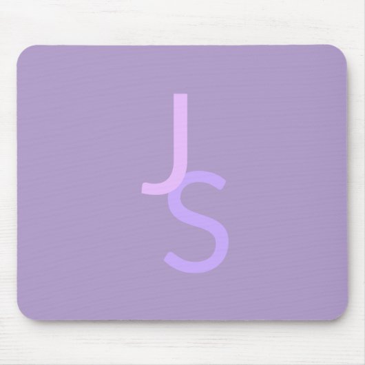 Moderne, sich überschneidende Mit Monogramm Initia Mousepad (Vorne)