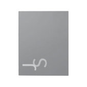 Moderne, sich überschneidende Mit Monogramm Initia Notizblock (Rotiert)