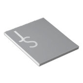 Moderne, sich überschneidende Mit Monogramm Initia Notizblock (angewinkelt)
