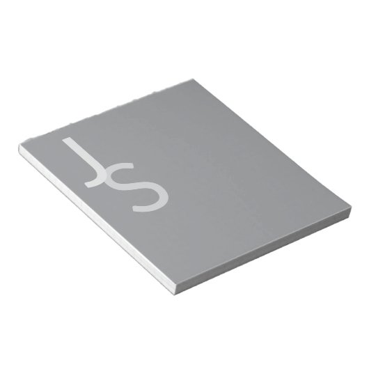 Moderne, sich überschneidende Mit Monogramm Initia Notizblock (angewinkelt)