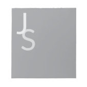 Moderne, sich überschneidende Mit Monogramm Initia Notizblock (Vorderseite)