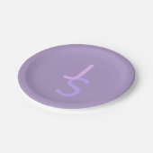 Moderne, sich überschneidende Mit Monogramm Initia Pappteller (Schrägansicht)