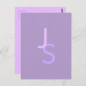 Moderne, sich überschneidende Mit Monogramm Initia Postkarte (Vorne/Hinten)