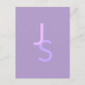 Moderne, sich überschneidende Mit Monogramm Initia Postkarte (Vorderseite)