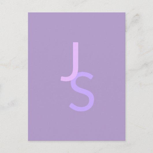 Moderne, sich überschneidende Mit Monogramm Initia Postkarte (Vorderseite)