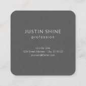 Moderne, sich überschneidende Mit Monogramm Initia Quadratische Visitenkarte (Rückseite)