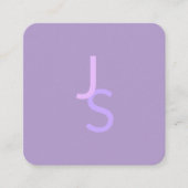 Moderne, sich überschneidende Mit Monogramm Initia Quadratische Visitenkarte (Vorderseite)