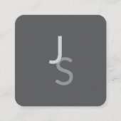 Moderne, sich überschneidende Mit Monogramm Initia Quadratische Visitenkarte (Vorderseite)