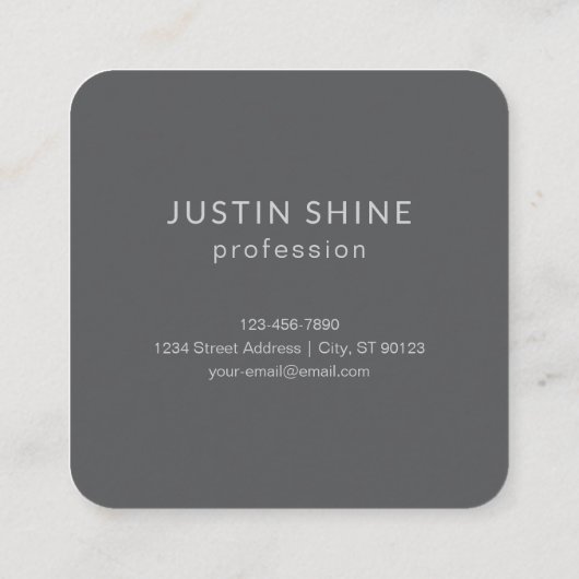 Moderne, sich überschneidende Mit Monogramm Initia Quadratische Visitenkarte (Rückseite)