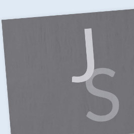 Moderne, sich überschneidende Mit Monogramm Initia Seidenpapier