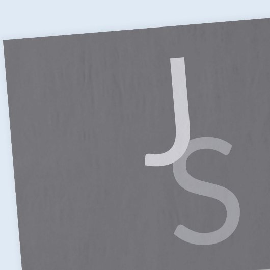 Moderne, sich überschneidende Mit Monogramm Initia Seidenpapier