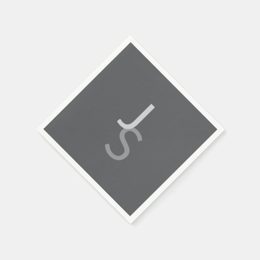 Moderne, sich überschneidende Mit Monogramm Initia Serviette (Ecke)