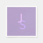 Moderne, sich überschneidende Mit Monogramm Initia Serviette (Vorderseite)