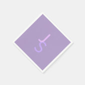 Moderne, sich überschneidende Mit Monogramm Initia Serviette (Ecke)