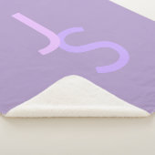 Moderne, sich überschneidende Mit Monogramm Initia Sherpadecke (3/4)
