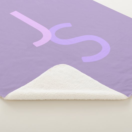 Moderne, sich überschneidende Mit Monogramm Initia Sherpadecke (3/4)