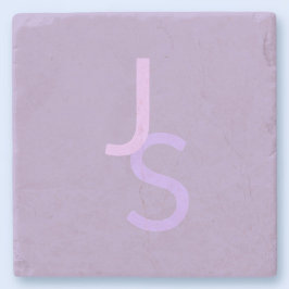 Moderne, sich überschneidende Mit Monogramm Initia Steinuntersetzer