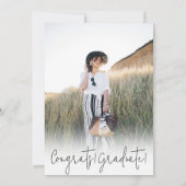 Moderne Sie machte es mit weißem schwarzem Foto Ab Einladung (Rückseite)