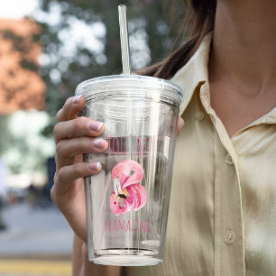 Moderne Sie sind fantastisch Schönheit pink Flamin Acryltrinkbecher