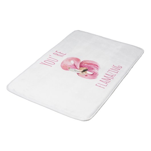 Moderne Sie sind fantastisch Schönheit pink Flamin Badematte (Schrägansicht)
