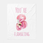 Moderne Sie sind fantastisch Schönheit pink Flamin Fleecedecke (Vorderseite)