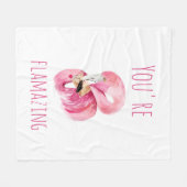 Moderne Sie sind fantastisch Schönheit pink Flamin Fleecedecke (Vorderseite (Horizontal))