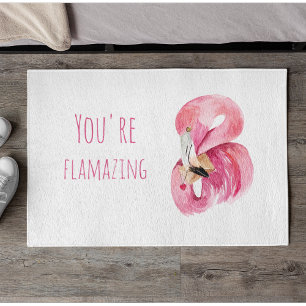 Moderne Sie sind fantastisch Schönheit pink Flamin Fußmatte