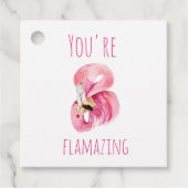 Moderne Sie sind fantastisch Schönheit pink Flamin Geschenkanhänger (Vorderseite)
