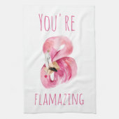 Moderne Sie sind fantastisch Schönheit pink Flamin Geschirrtuch (Vertikal)