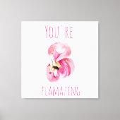 Moderne Sie sind fantastisch Schönheit pink Flamin Leinwanddruck (Vorderseite)