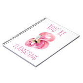 Moderne Sie sind fantastisch Schönheit pink Flamin Notizblock (Linke Seite)